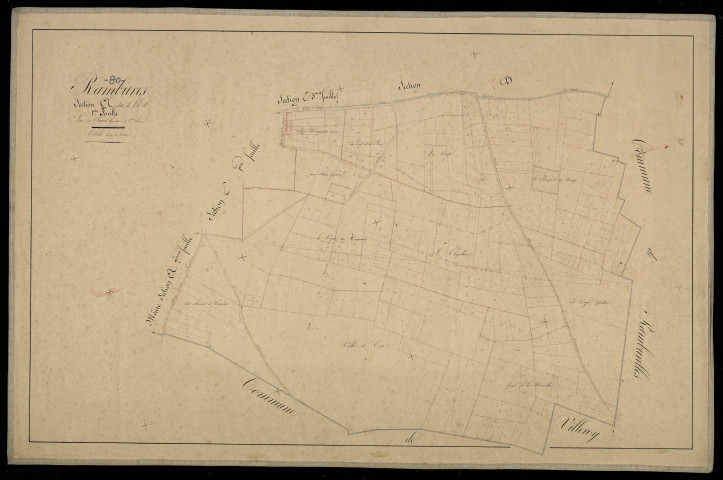 Plan du cadastre napoléonien - Rambures : Est (L'), A1