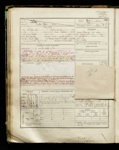 Alix, Charles Alfred, né le 27 mai 1898 à Monchy-sur-Eu (Seine-Maritime), classe 1918, matricule n° 2148, Bureau de recrutement d'Abbeville