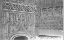 La chapelle du Saint-Esprit (Edifiée en 1440, style gothique) - Détail de sculpture à la trésorerie
