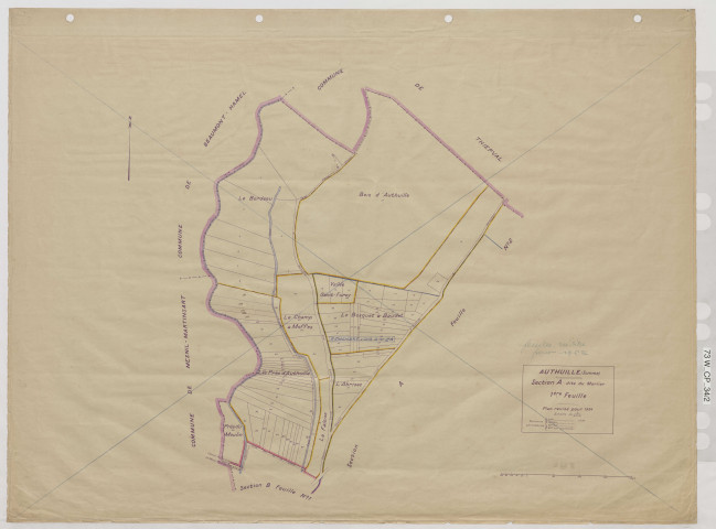 Plan du cadastre rénové - Authuille : section A1