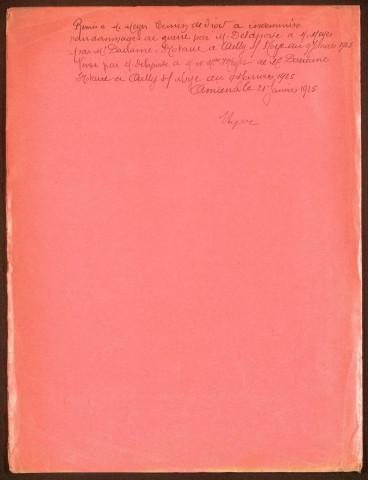 Ailly-sur-Noye. Demande d'indemnisation des dommages de guerre : dossier Meyer-Boulanger