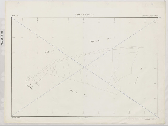 Plan du cadastre rénové - Framerville : section X