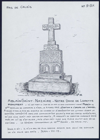 Ablain-Saint-Nazaire (Pas-de-Calais) : Notre-Dame de Lorette, monument - (Reproduction interdite sans autorisation - © Claude Piette)