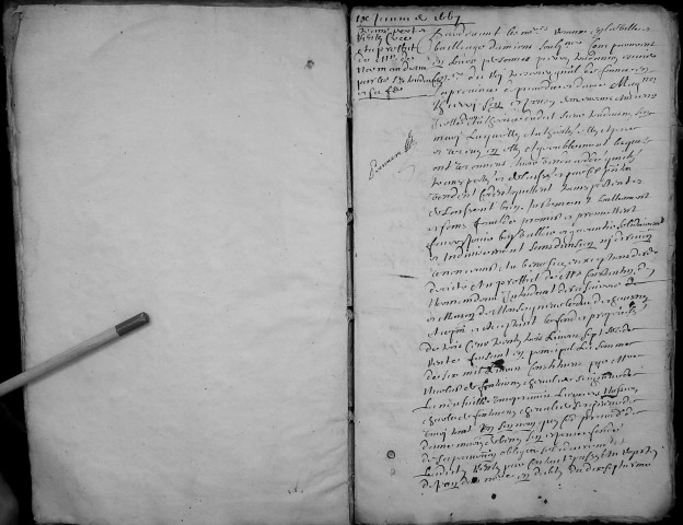 Etude de Me Pierre Lagrene à Amiens (étude n°4). Minutes de l'année 1667