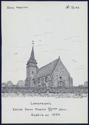 Longmesnil (Seine-Maritime) : église Saint-Martin - (Reproduction interdite sans autorisation - © Claude Piette)