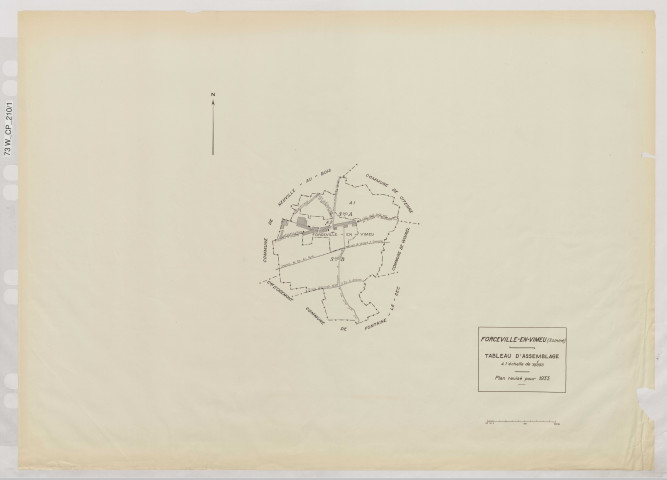 Plan du cadastre rénové - Forceville-en-Vimeu : tableau d'assemblage (TA)