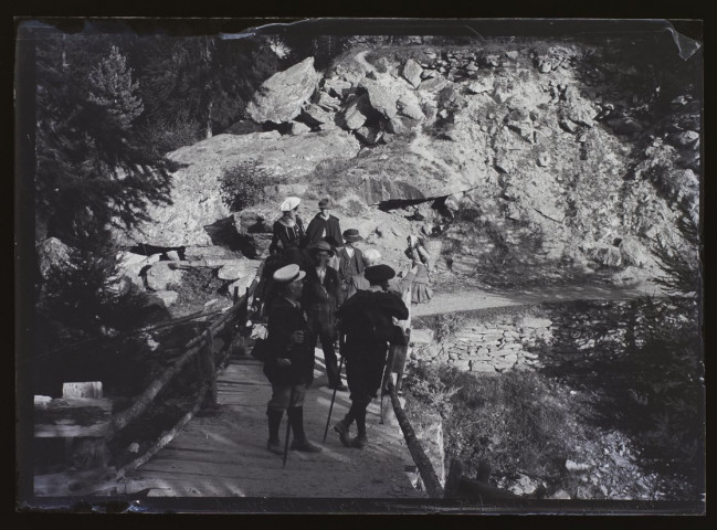 Chemin de Zermatt au lac Noir - le départ - 1903