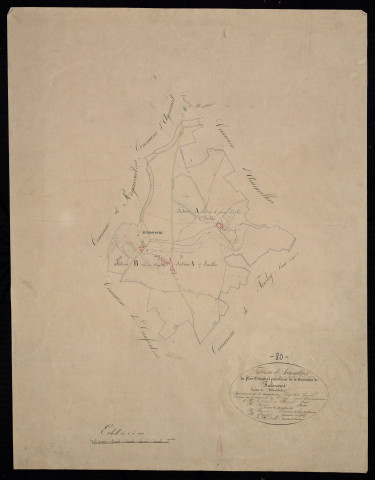 Plan du cadastre napoléonien - Rubescourt : tableau d'assemblage