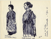 "Musée de Picardie, exposition de marionnettes".- Portraits de Sandrine et Belle Rose