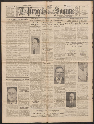Le Progrès de la Somme, numéro 19965, 7 mai 1934