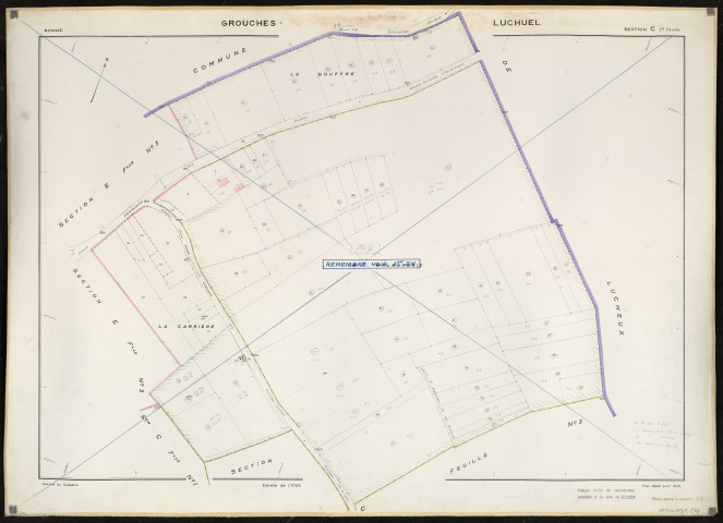Plan du cadastre rénové - Grouches-Luchuel : section C2
