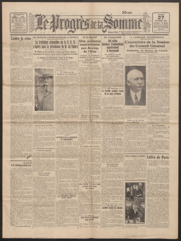 Le Progrès de la Somme, numéro 19388, 27 septembre 1932