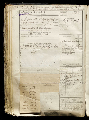 Corbillon, Raymond Arsène Jonas, classe 1913, matricule n° 1272, Bureau de recrutement d'Abbeville