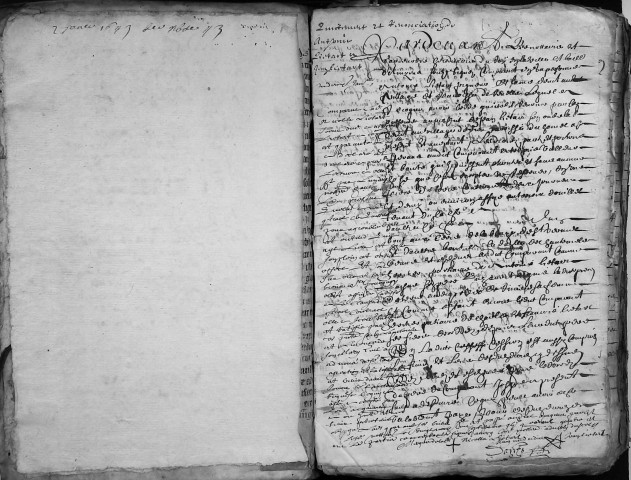 Etude de Me Jean Denis à Amiens (étude n°21). Minutes de l'année 1643