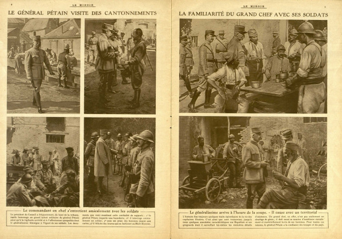 Journal "LE MIROIR", photographies de la guerre, 7e année n° 203. A la Une : "M. Kerensky dans le cabinet de travail de l'ex-Tsar, au Palais d'Hiver"