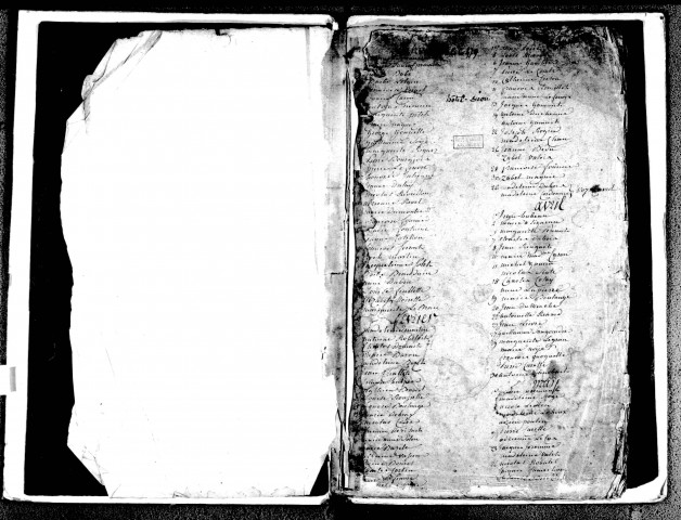 Amiens (Hôtel-Dieu, religieuses) : tables alphabétiques des sépultures (1709-1726)