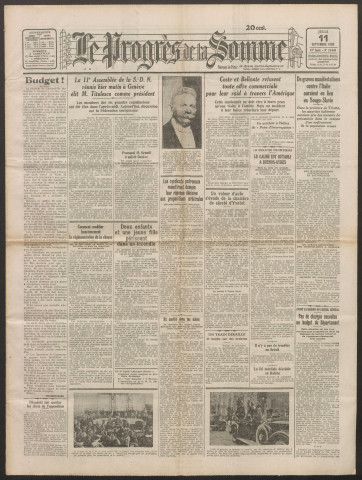 Le Progrès de la Somme, numéro 18640, 11 septembre 1930