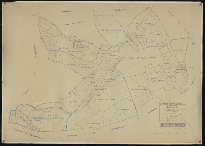 Plan du cadastre rénové - Lanches-Saint-Hilaire : section A1