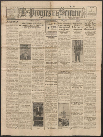 Le Progrès de la Somme, numéro 19392, 1er octobre 1932