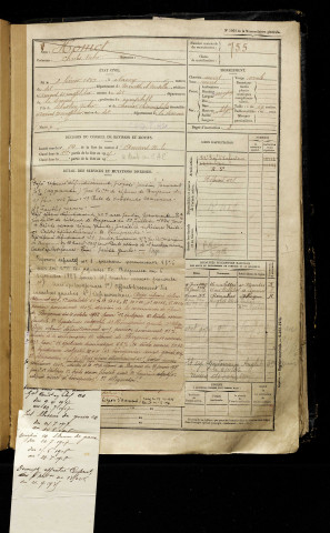 Homet, Charles Victor, né le 08 février 1897 à Nancy (Meurthe-et-Moselle), classe 1917, matricule n° 755, Bureau de recrutement d'Amiens