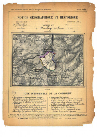 Domléger-Longvillers : notice historique et géographique sur la commune