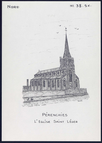 Pérenchies (Nord) : église Saint-Léger - (Reproduction interdite sans autorisation - © Claude Piette)