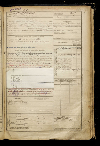 Guillemont, Abner Bélisaire, né le 19 juillet 1897 à Pertain (Somme), classe 1917, matricule n° 907, Bureau de recrutement de Péronne