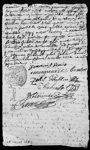 Etude de Me Jean Derouvroy à Amiens (étude n°17). Minutes de l'année 1682