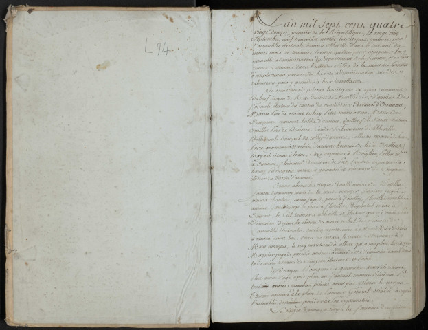 Délibérations du conseil du département : Session permanente : 1792, 25 sept.-20 nov. Session ordinaire de 1792, tenue en 1793 : 1793, 20 janv.-23 mars. Session permanente de 1793 : 1793, 31 mars-28 juillet