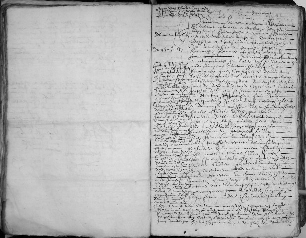 Etude de Me Jean Daiz à Amiens (étude n°22). Minutes de l'année 1653