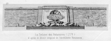 La Fontaine des Rabuissons (1778) d'après le dessin original de l'Architecte Rousseau