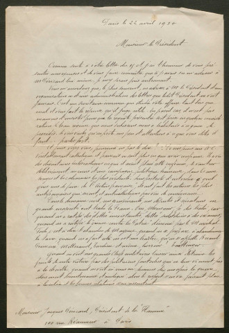 Témoignage de Blelle, Marius et correspondance avec Jacques Péricard