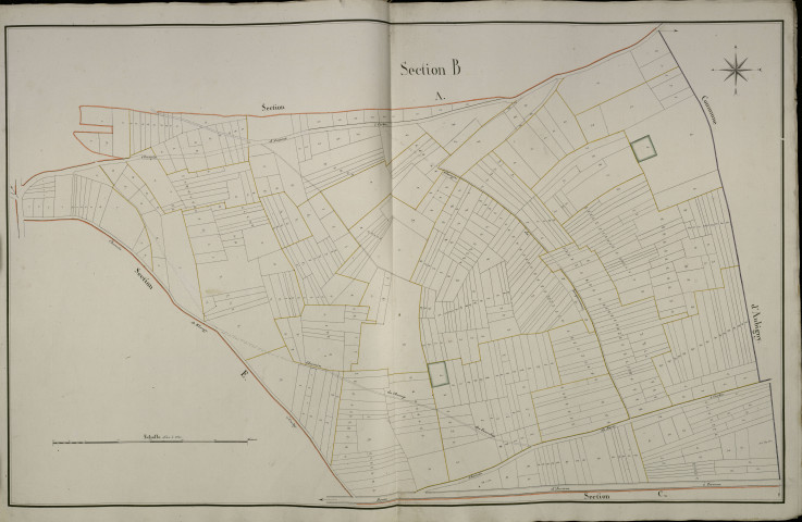 Plan du cadastre napoléonien - Blangy-Tronville (Blangy) : B