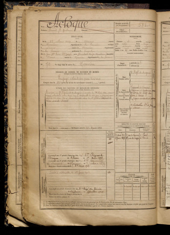 Acloque, Fernand Joseph Zacharie, né le 15 mars 1869 à Oneux (Somme), classe 1889, matricule n° 546, Bureau de recrutement d'Abbeville