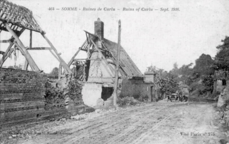 Ruines de Curlu. Ruins of Curlu. Sept. 1916