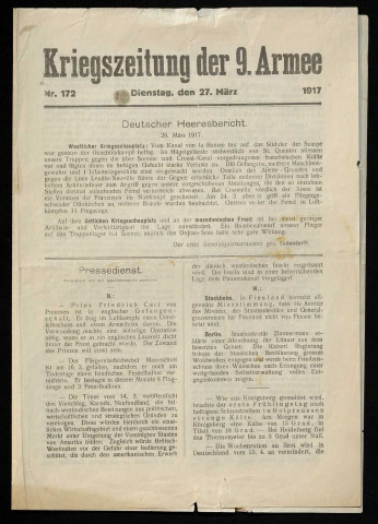KREIGS-ZEITUNG DER 9. ARMEE