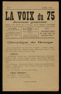 LA VOIX DU 75. JOURNAL GUERRIER. ORGANE DES POILUS DU 1ER GROUPE DU 62E REGIMENT D'ARTILLERIE
