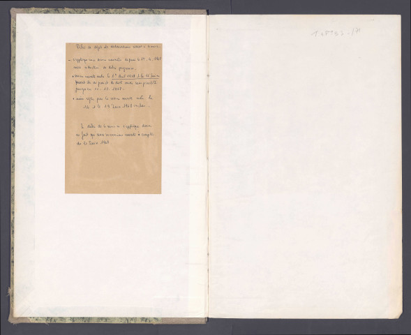 Table des successions et absences du bureau d'Amiens