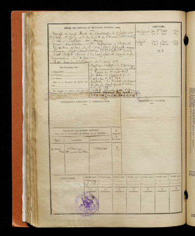 Allard, Léonce Théophile Amédée, né le 22 mars 1892 à Doingt (Somme), classe 1912, matricule n° 905, Bureau de recrutement de Péronne