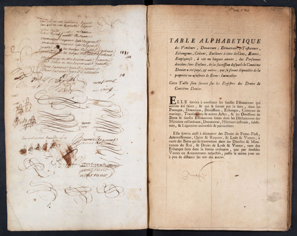 Tables des vendeurs du bureau d’Amiens pour la période 1770-1774