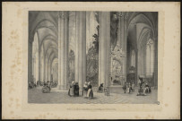 Intérieur de la Cathédrale d'Amiens. Picardie. Tombeaux du Cardinal Lagrange et du Chanoine Lucas