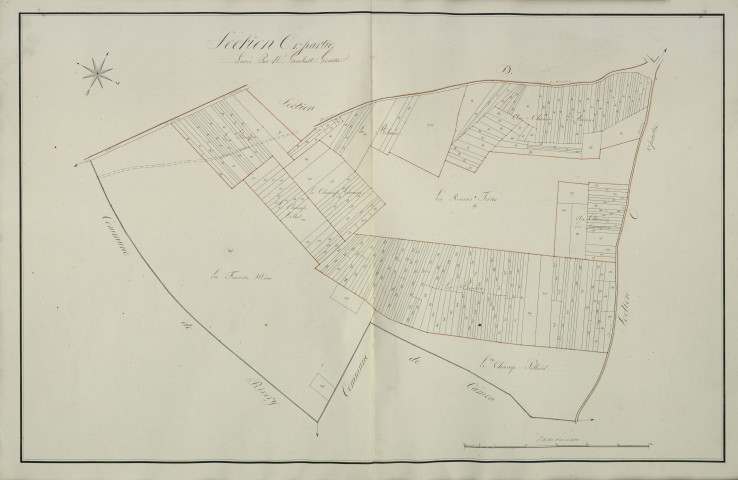 Plan du cadastre napoléonien - Allonville : C