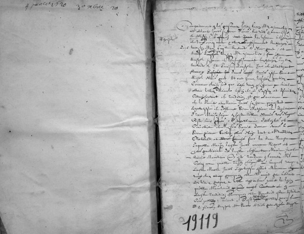 Etude de Me Jean Denis à Amiens (étude n°21). Minutes de l'année 1620