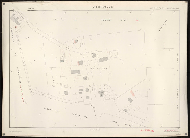 Plan du cadastre rénové - Agenville : section A3