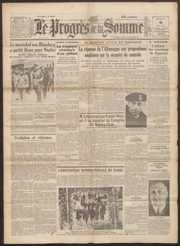 Le Progrès de la Somme, numéro 21087, 6 juin 1937