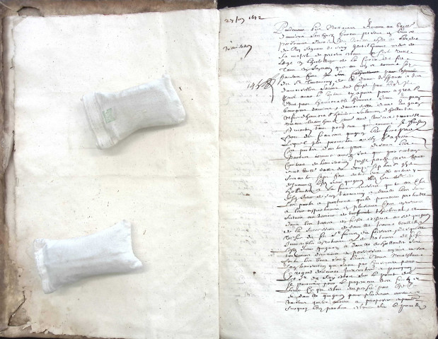 Etude de Me René Chevalier à Amiens (étude n°5). Minutes de l'année 1672