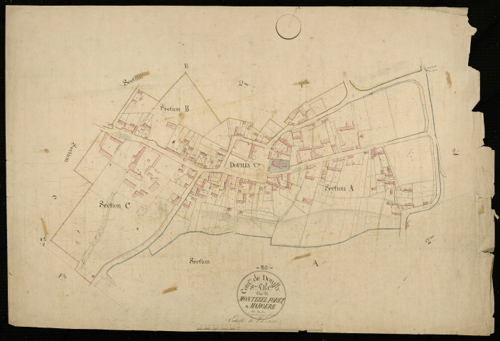 Plan du cadastre napoléonien - Douilly : Montizel ; Forêt ; Margère, A1, B1 et C1