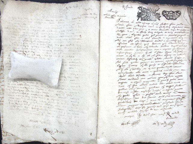 Etude de Me François Lecaron à Amiens (étude n°11). Minutes de l'année 1691