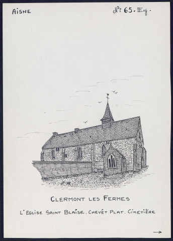 Clermont-lès-Fermes (Aisne) : église Saint-Blaise - (Reproduction interdite sans autorisation - © Claude Piette)