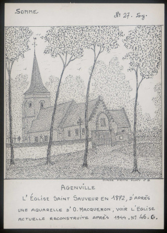 Agenville : église Saint-Sauveur - (Reproduction interdite sans autorisation - © Claude Piette)